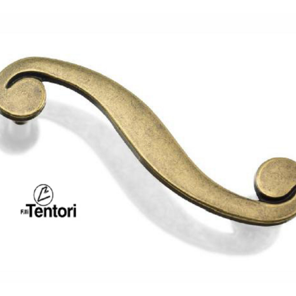 Maniglietta Mobile Interasse 96 mm.120x20 Bronzo Oro Antico Dx   Tentori