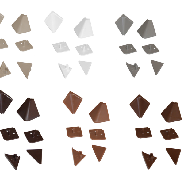 Tappi per alzatina cucina Angolare 45gradi in blister da pz.2+1+1 varie finiture | Volpato