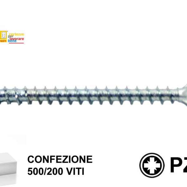 VITE TRUCIOLARE TSP IMPRONTA CROCE PZ2 ZINCATE mm.4,0x VARIE LUNGHEZZE | TECFI