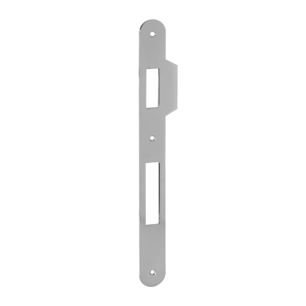 Incontro Serratura Patent Grande Bordo Tondo Con Aletta Frontale 22x238 mm. NIK-Nichelato | AGB