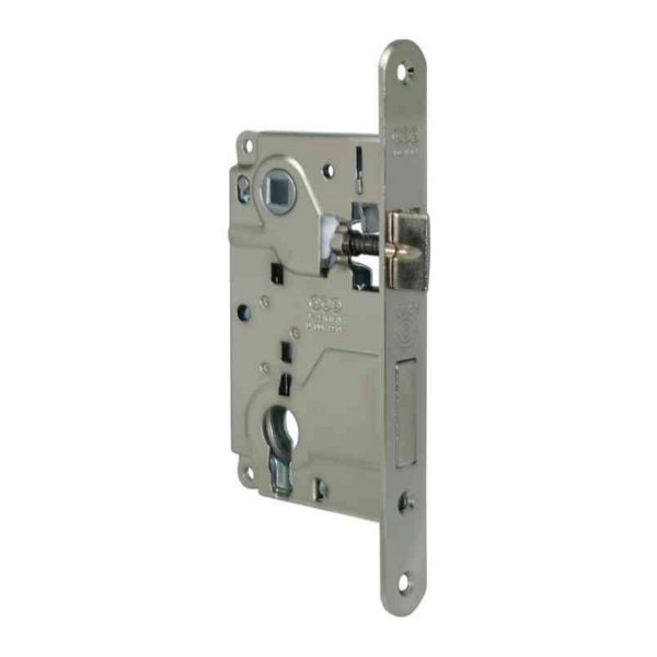 Serratura Infilare Sicurezza Centro Foro Yale per Cilindro Europeo Bordo Tondo Frontale 22x196 mm.Entrata mm.50 varie finiture | AGB