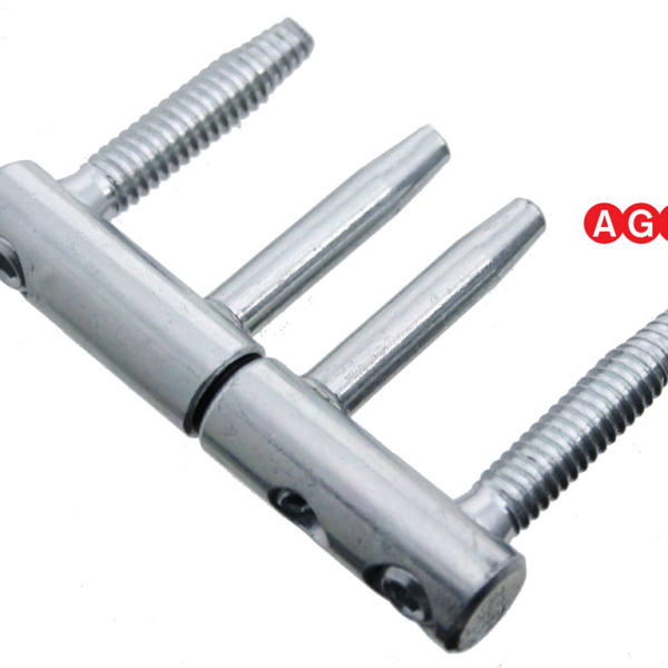Cerniera per Legno Regolabile Anuba 4 Gambi modello 3D d.14 Zinco Silver | AGB