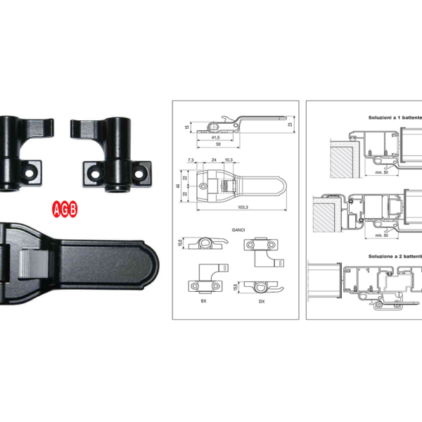 Spagnoletta Abaco Scatto Confezione Base Serie 2k Zvn-Nero |  AGB