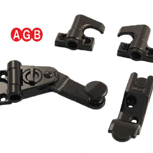 Spagnoletta Abaco per 2 ante 180 Gradi Confezione Ridotta ZVN-Nero | AGB