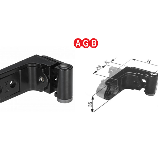 CERNIERA ABACO MONOBLOCCO REGOLABILE PER SUPERAMENTO SPALLETTA mm.26 ZVN VARIE ALTEZZE