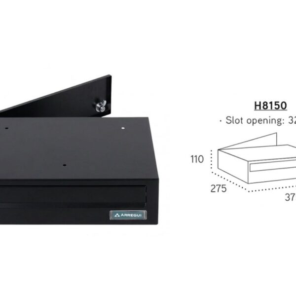 Casellare Postale Condominio modello Habitat Double Doppio Accesso mm.375x275x110h Acciaio Ral9005 Nero  Arregui