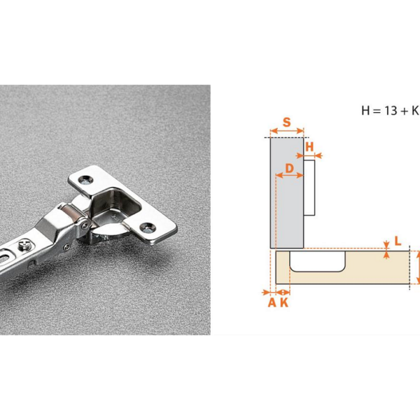 Cerniera per Mobili Automatica 94° Serie 200 da avvitare Foro d.35 sormonto 0 per Frigo | Arturo Salice