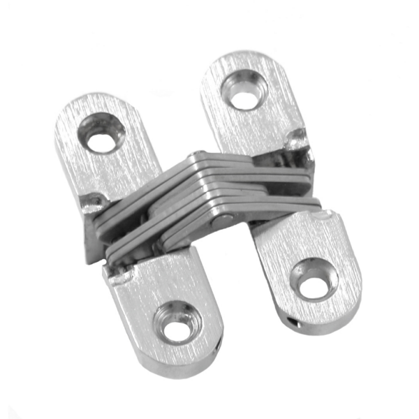 Cerniera Invisibile Ottone Cromo Satinato mm.45x13x19h