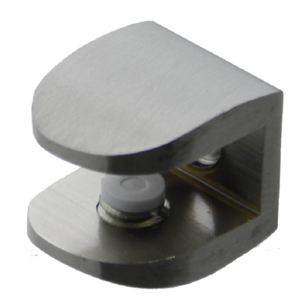 Reggivetro per Mensola Cristallo h8-10 mm.20x25x20h varie finiture  Bonel