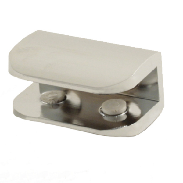 Reggivetro per Mensola Cristallo h8-10 mm.40x25x20h varie finiture  Bonel