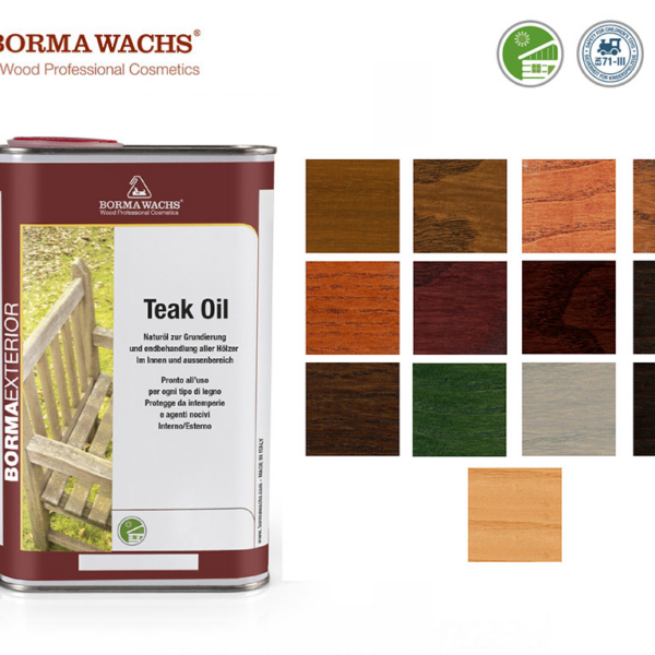 Fondo Esterno-Interno Naturale Teak Oil vari formati | Borma Wachs