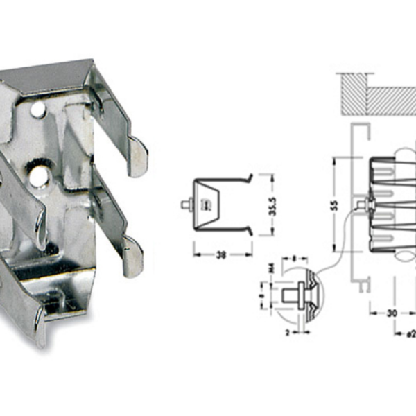 Gancio Metallo per  Zoccolo Vite | Camar