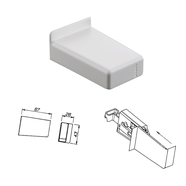 GUSCIO REGGIPENSILE A VISTA PER mod.806 FISSAGGIO CON VITI BIANCO DX -SX prodotto da CAMAR