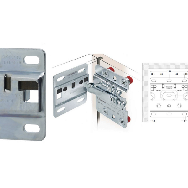 Piastrina Antisganciamento mm.60x70 Zincata per Art.807  Camar