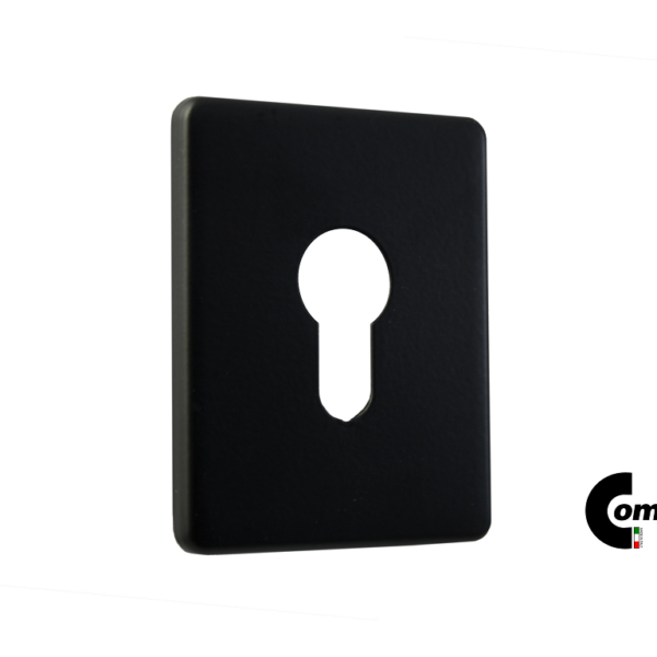 Bocchetta Rettangolare Foro Yale per Cilindro Europeo mm.62x78x4h varie finiture  Comit