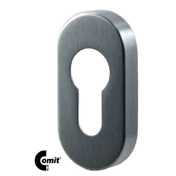 Bocchetta Ovale  Foro Yale per Cilindro Europeo d.60x30x10h varie finiture  Comit