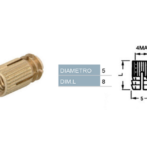 Bussola Ottone ad Espansione Senza Sfera MA4  mm.5x8