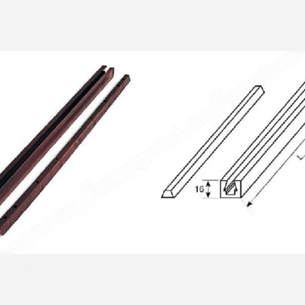 Guida Stick Nylon a Coda di Rondine H20 cm.30 Marrone