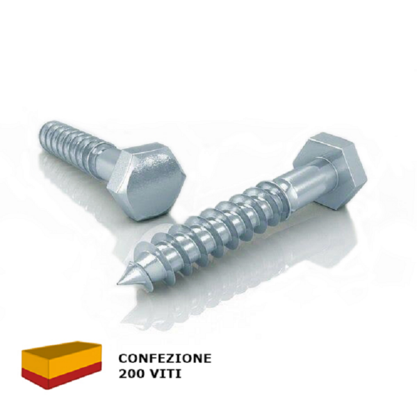 VITE LEGNO TE cl.4.8 DIN 571 UNI704 ZINCATO mm.6,0x VARIE LUNGHEZZE | TECFI