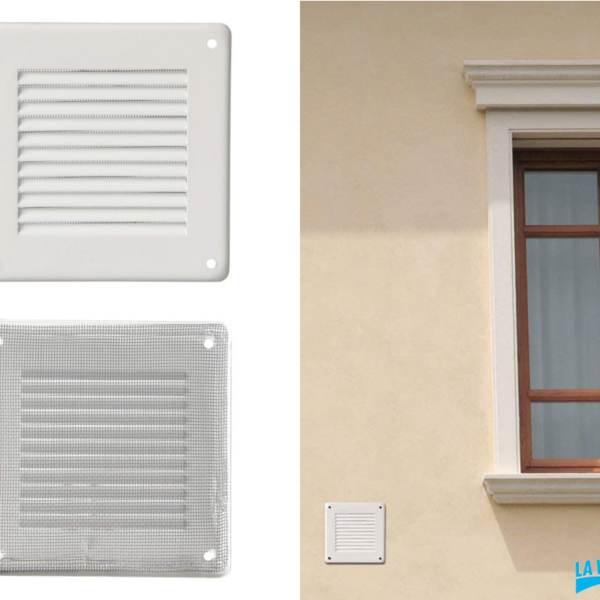 Griglia Quadra+Rete Bianco mm.140x140 | La Ventilazione