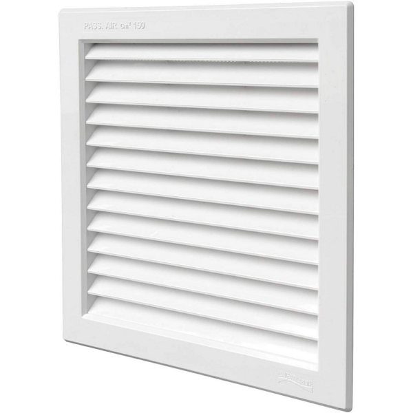Griglia Incasso Quadra+Rete Bianco mm.220x220  | La Ventilazione