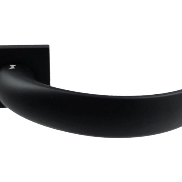 Maniglia Ottantasei Rosetta Quadra d.50x50x5h Bocchetta Foro Chiave FNO-Nero Opaco  Fimet Maniglie