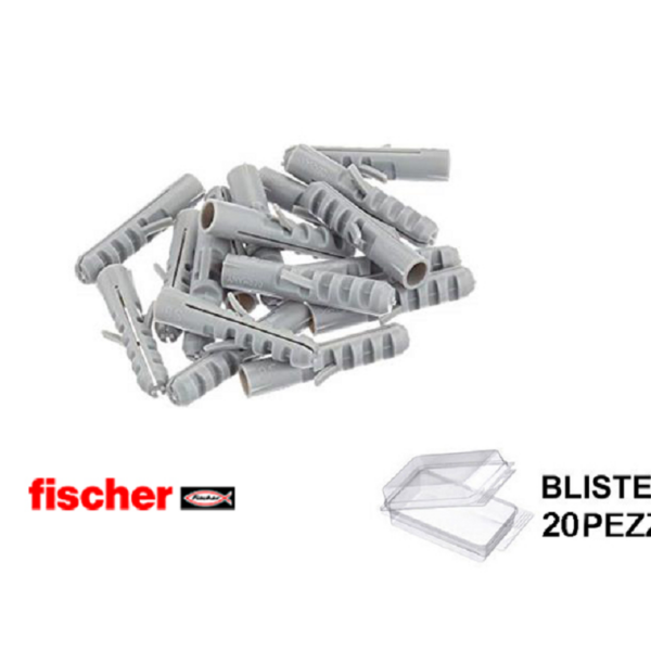 S8C Tassello Nylon con Bordo 2 Espandenti in Blister da pz.20 | Fischer