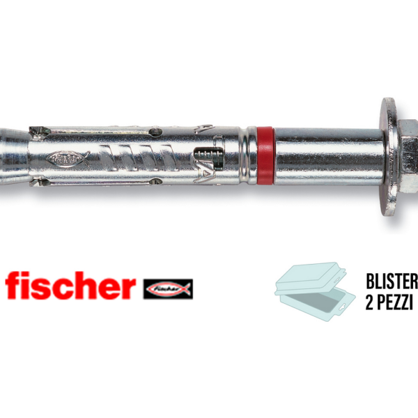 Tassello Acciaio Espansione Prolungato con Vite TE TA M - S in Blister da Pezzi 2 vari diametri | Fischer