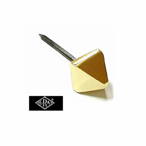 CHIODO QUADRO PIRAMIDE ROMANO DA 20x20/25x25 mm. OLV (Ottone Lucido Verniciato) prodotta da GRA RIVADOSSI