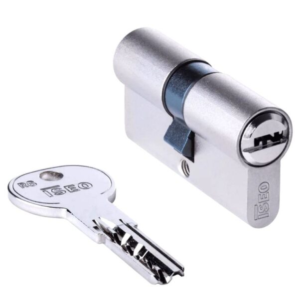 Cilindro Europeo R6 8809 5Chiavi + 1Cantiere varie misure  Nichelato  ISEO