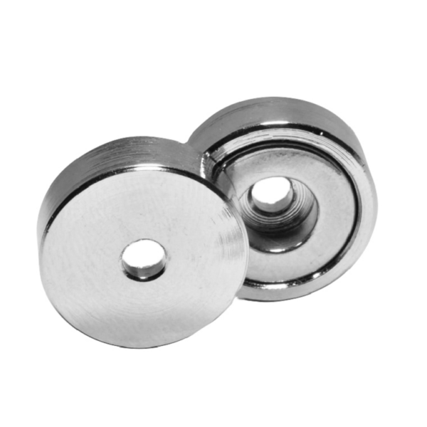 Magnete Permanente Neodimio Disco Foro Svasato Filettato MA3 Forza kg.23 mm.30x7h  Italfit Magneti