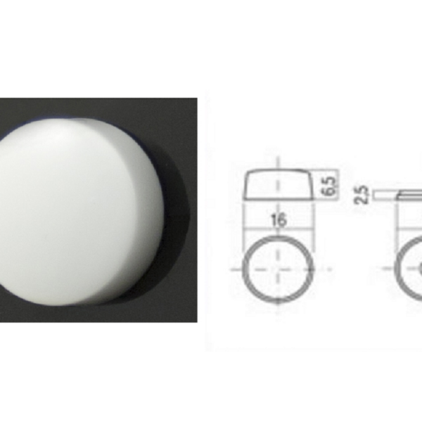 Coprivite a Scatto in Plastica mm.16x6,5h Bianco  | Manart