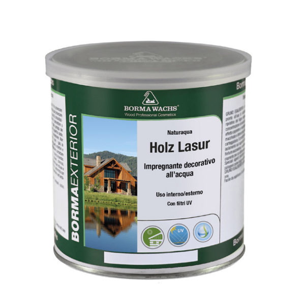 NATURAQUA HOLWACHS LASUR IMPREGNANTE ACQUA ml.750 VARIE FINITURE