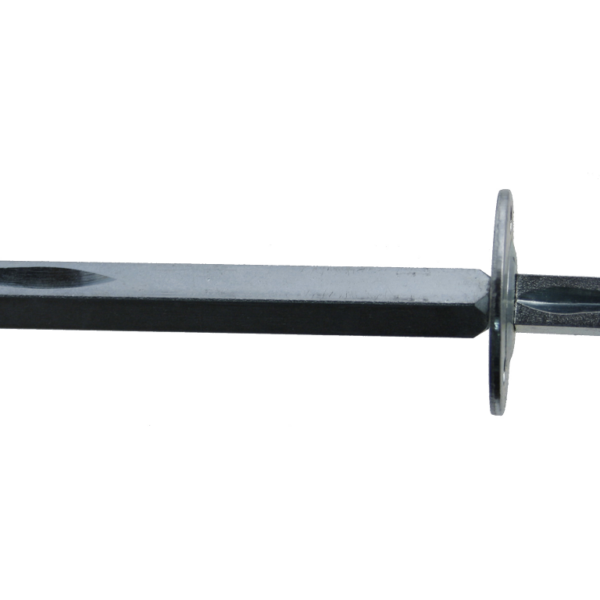 Ferro Quadro Girevole Q8 x 90mm + Blocca Pomolo Con Piastrina Tonda d.35 Zincato  Fimet Maniglie