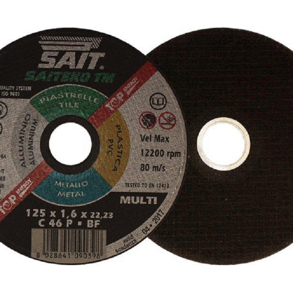 Disco per Smerigliatrice da Taglio Multiuso mm.115x1,6x23 C46P-BF | Sait
