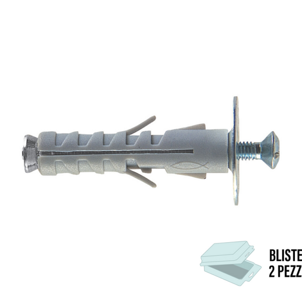 SB 12/4 Tassello Nylon Espansione a Vite in Blister da pz.2 con Vite PH / PZD | Fischer