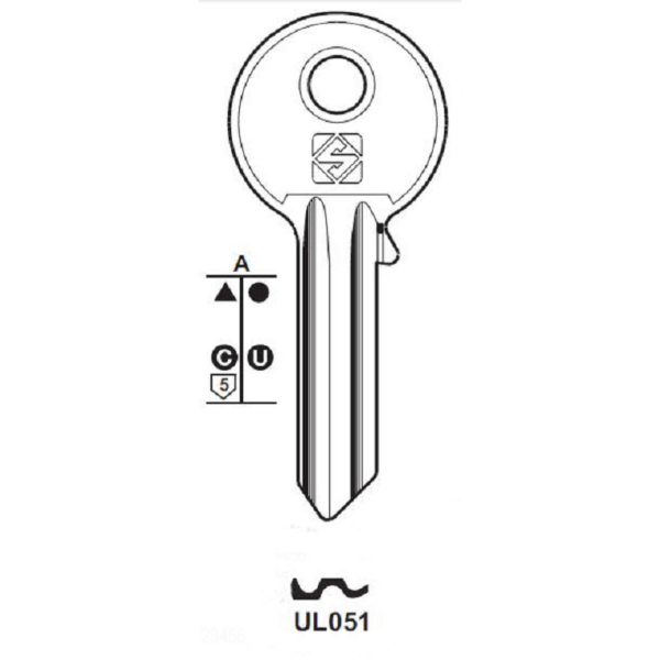 Chiave Grezza Serrature-Cilindro Universale Ul051 | Silca