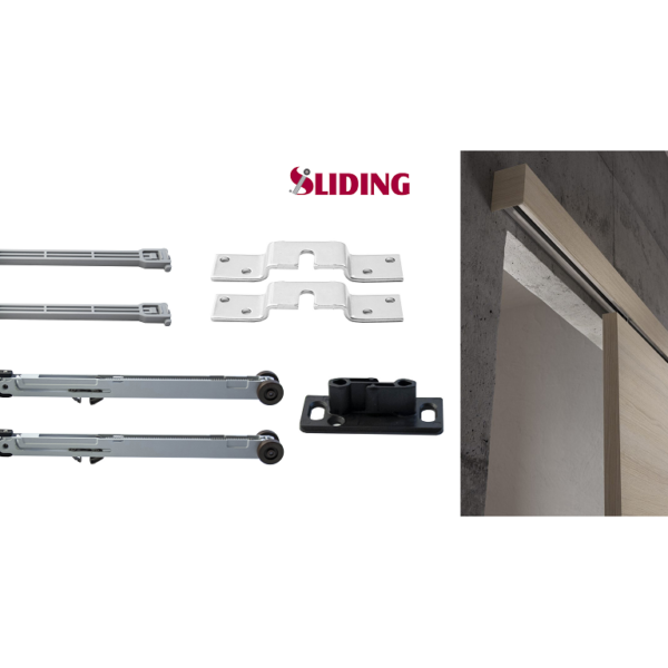 Sistema Porta Legno Dragon Eco 03F Piastra Frontale+02 Deceleratori Portata Kg.80  Sliding