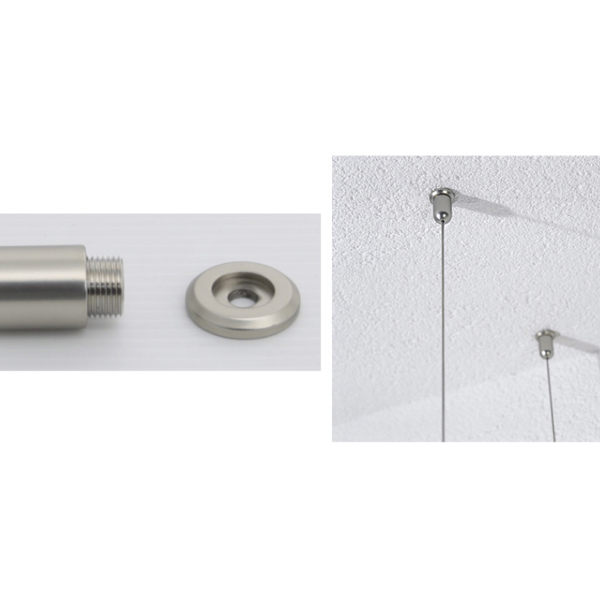 Tendicavo a Soffitto con Rosetta Ømm.20x30h varie finiture | Tahuma