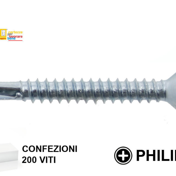 VITE AUTOPERFORANTE TSP PH2 ZINCATA IN BLISTER mm.4,8 VARIE LUNGHEZZE |  TECFI