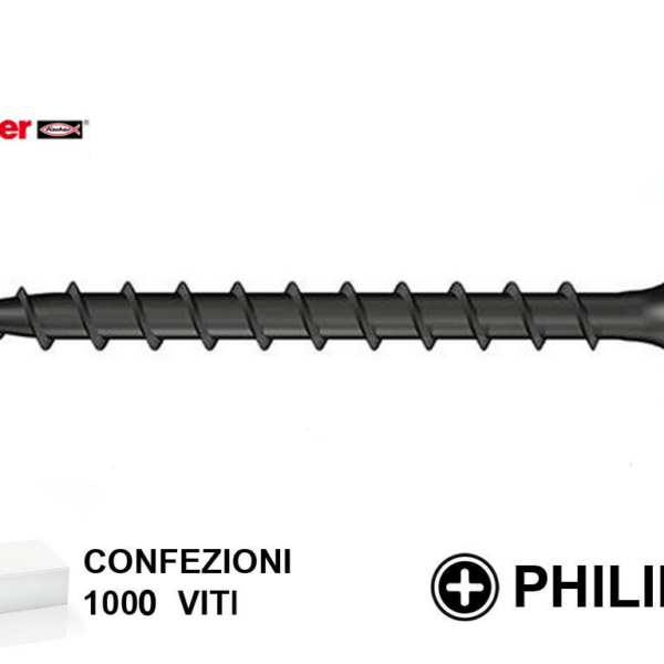Vite Cartongesso TSP Croce PH2 FSN - TPD VN Nero pz.1000 mm.3,5x25 | Fischer