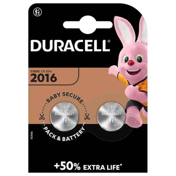 Batteria Litio 3v Bottone Cr2016  Pz.2  Duracell