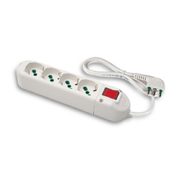 Multipresa Tavolo Fortek 4prese Bipasso+Schuko+Interruttore  Fme