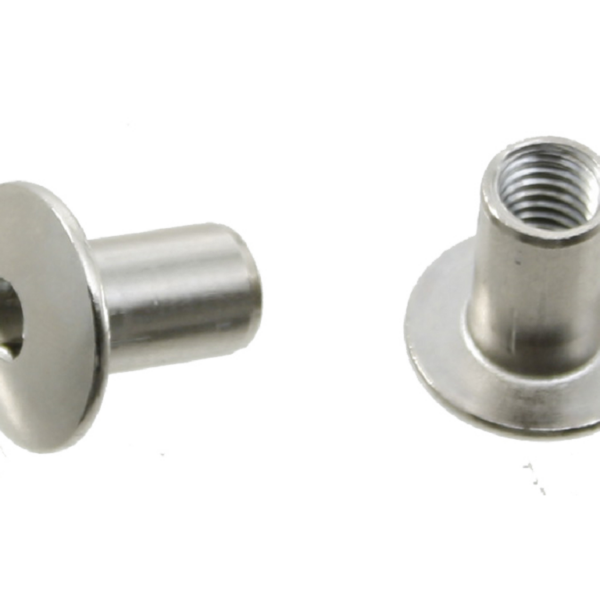 Dado Testina Testa Bombata Esagono Interno Nichelato 8MAx16mm Esterno d.10 Testa mm.20  Sipa