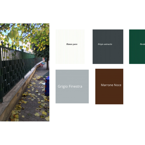 FRANGIVISTA FASCE IN PVC DURO PER RECINZIONI O CANCELLI VARIE COLORAZIONI | h19 cm x L252 cm