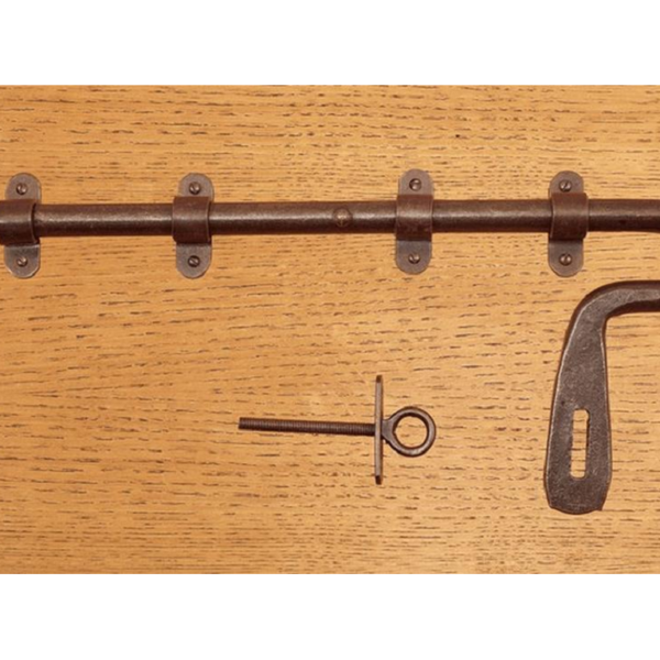 Catenaccio Traverso Forgiato Tondo d.Ø14 mm.440 Ruggine | Utensil Legno